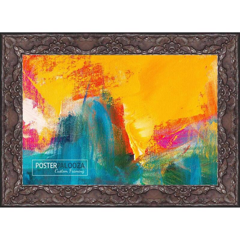 15x11 Traditional Antique Silver Complete Wood Picture Frame with UV Acrylic, Backing