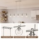 preview thumbnail 54 of 56, 4/5-Light Kitchen Island Pendant Light Fixture with Clear Glass Shades