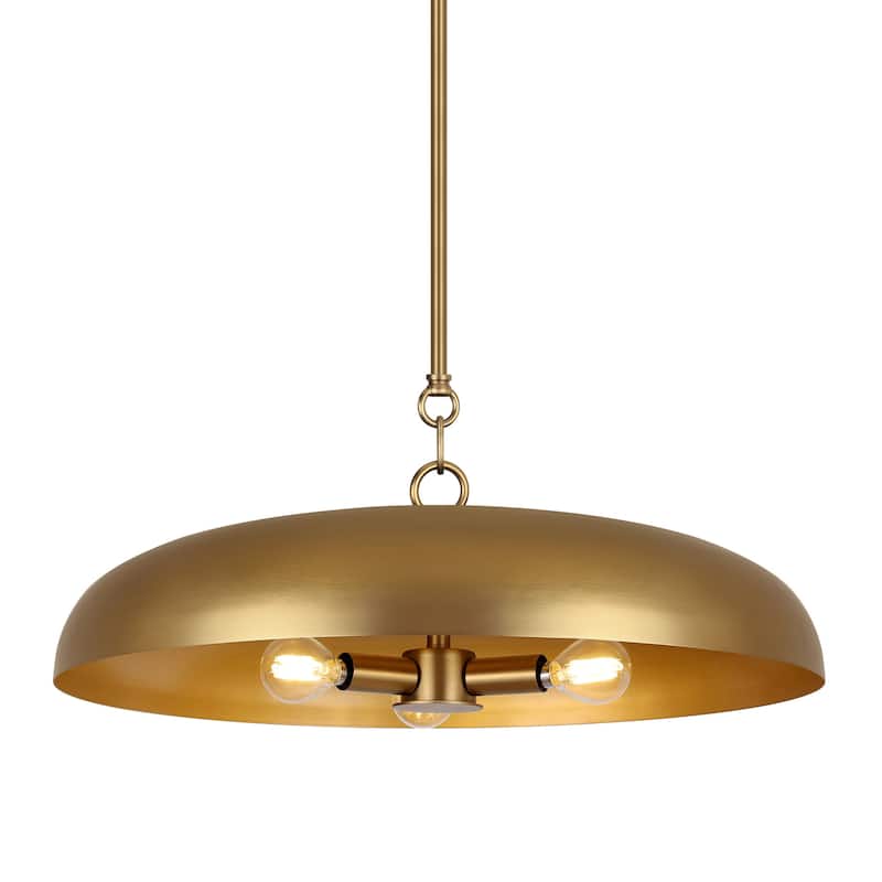 LamQee 20" Pendant Light Metal Dome Ceiling Hanging Chandelier - 19.7 inch