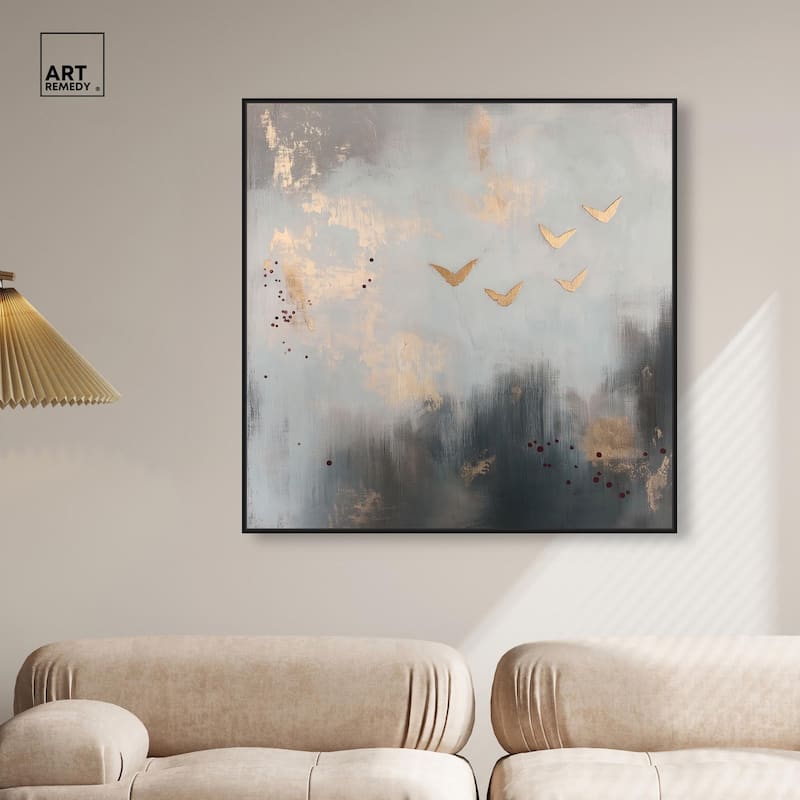 Golden Nebula Canvas by Art Remedy