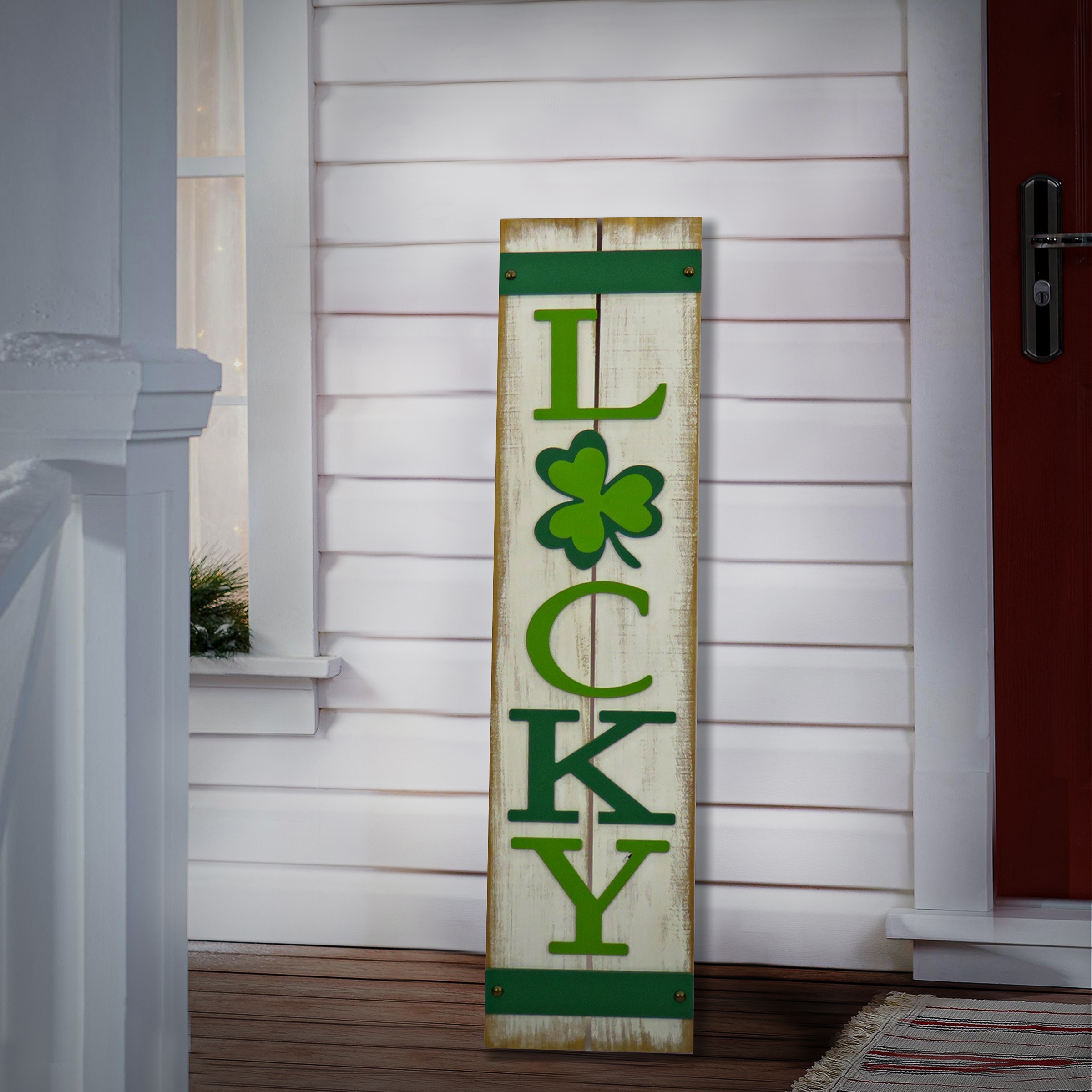 st patricks day front porch mat
