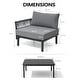 preview thumbnail 9 of 28, Outdoor Patio Aluminum PE Rattan Free Combination Sectional Sofa Conversation Seating Set