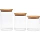 preview thumbnail 9 of 7, Glass Canisters with Airtight Bamboo Lids, 3 Sizes for Pantry Storage (5 Pack)