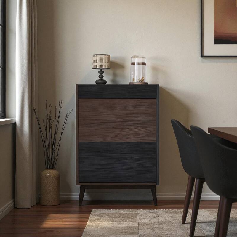 58.8" Extendable Rotating Storage Cabinet with Drawer, Modern Buffet Sideboard for Living Room, Entryway or Office