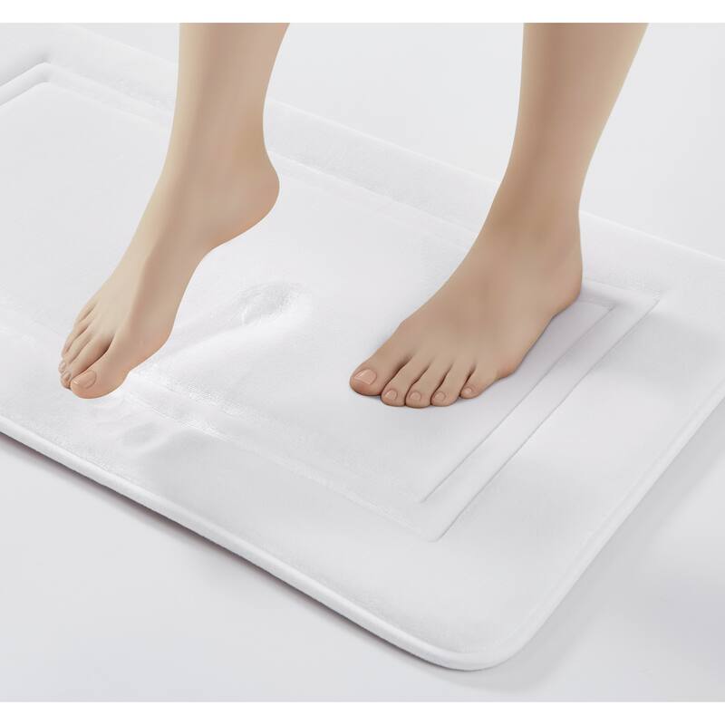 Simply Essential Antimicrobial Memory Foam Set of 2 Bath Rug