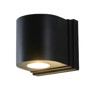 Modern 1-Light Satin Black Metal Wall Sconce