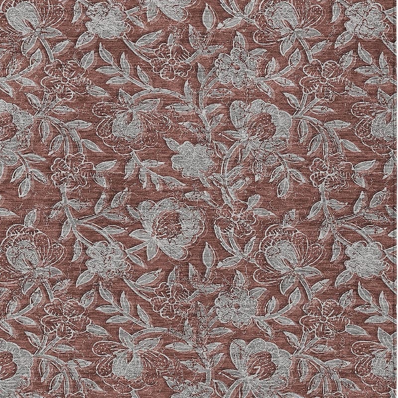 HomeRoots Floral Transitional Rectangle Outdoor Rug