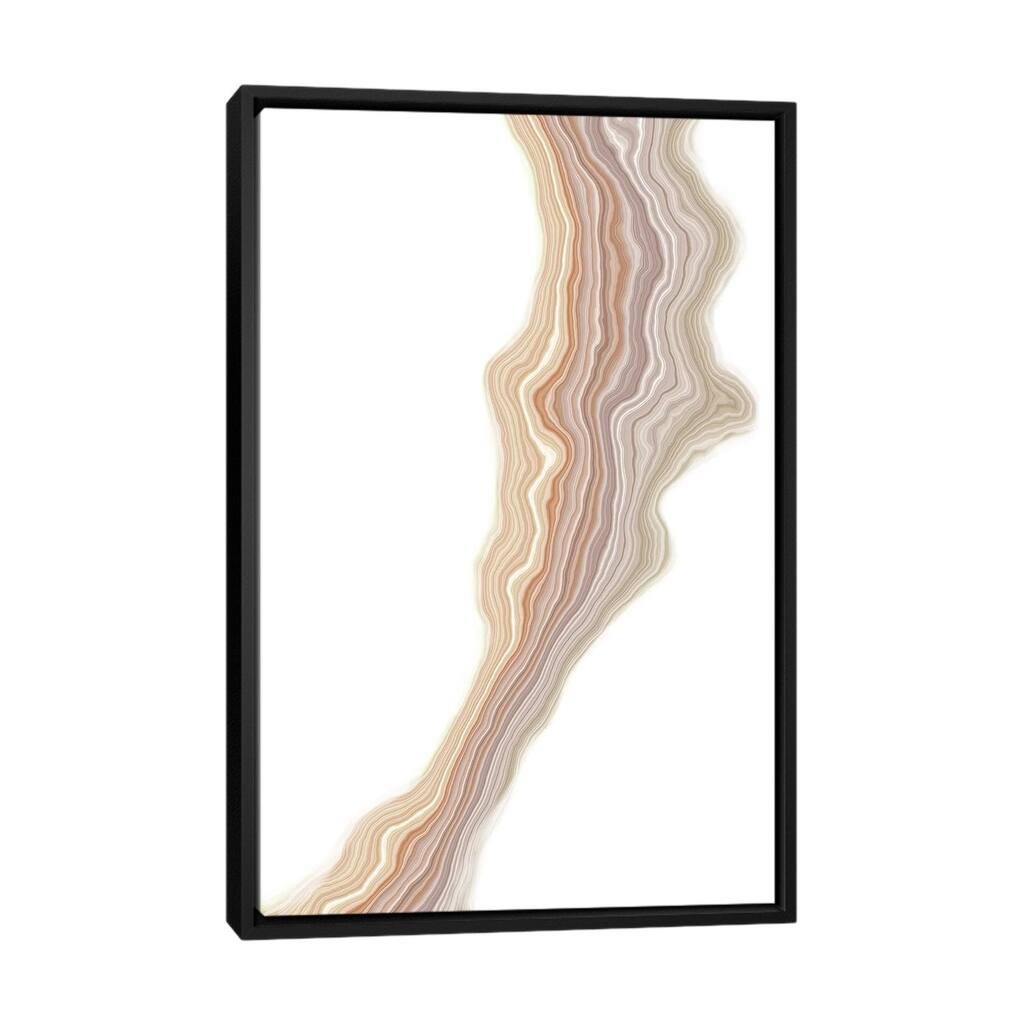 iCanvas "Taupe Liquefied" by 5by5collective Framed Canvas Print