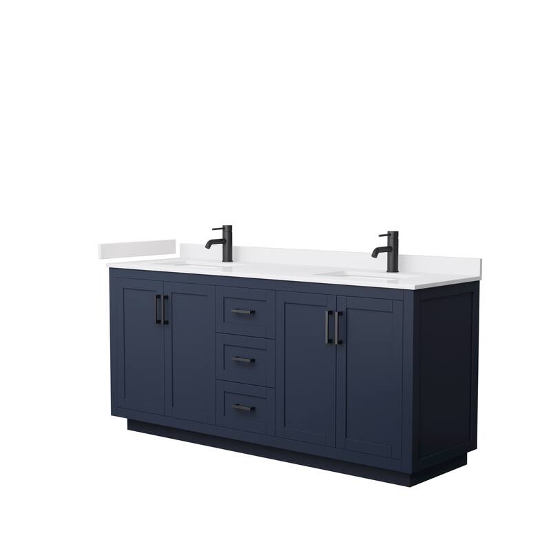 Miranda Double Vanity Set, Cultured Marble Top, No Mirror
