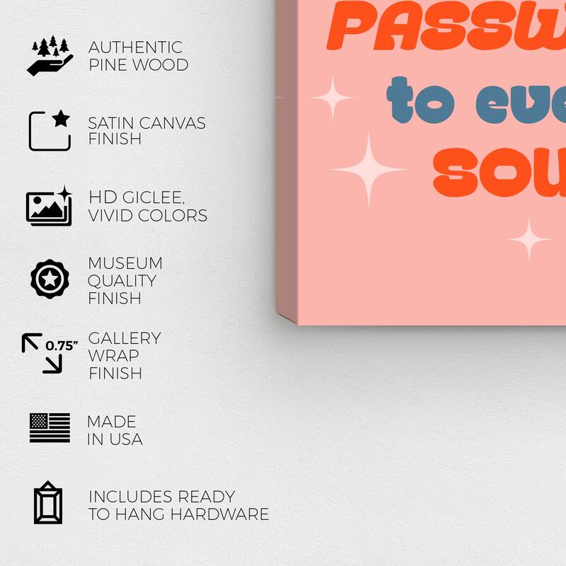 Wynwood Studio Canvas Typography and Quotes Love is the secret Pink and Light Pink Modern & Contemporary Wall Art Canvas Print