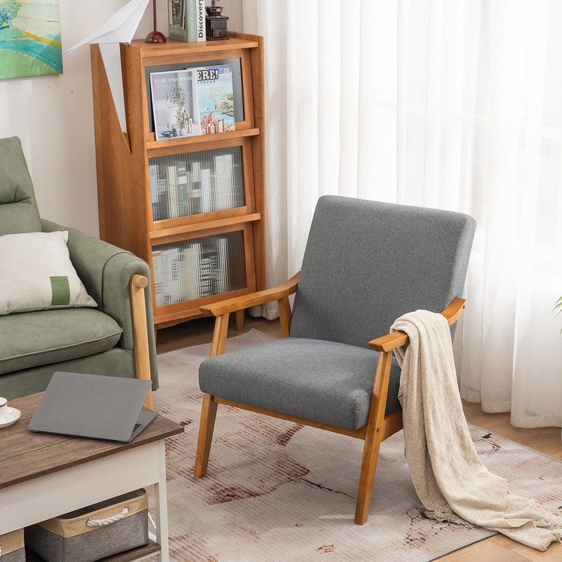 Mid century modern top wood frame chair