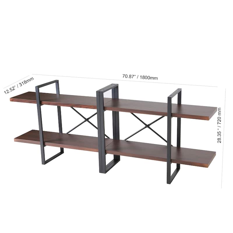Carbon Loft Strohn and Adjustable Wood and Metal Display and Etagere Bookshelves and Bookcases
