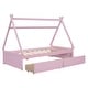 preview thumbnail 7 of 22, Twin Size House Platform Bed with Two Drawers