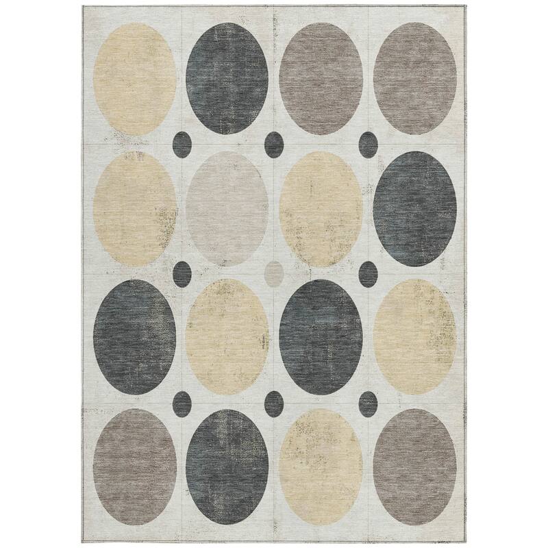 HomeRoots Geometric Transitional Rectangle Outdoor Rug