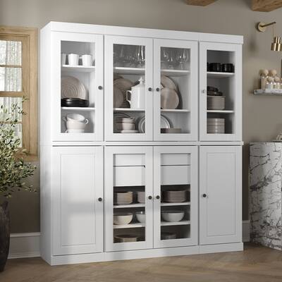 Palace Imports 100% Solid Wood Modular Pantry with 2-Drawer Kit - 65" x 71.5"