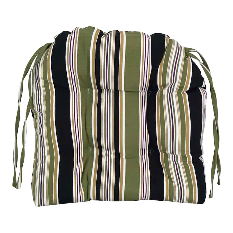 16-inch Rounded Back Tufted Indoor/ Outdoor Chair Cushions (Set of 2) - 16"