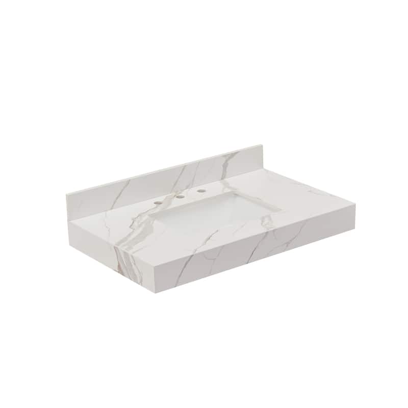 Altair Marseille Bathroom Vanity Countertop in Calacatta White with Sink without Vanity