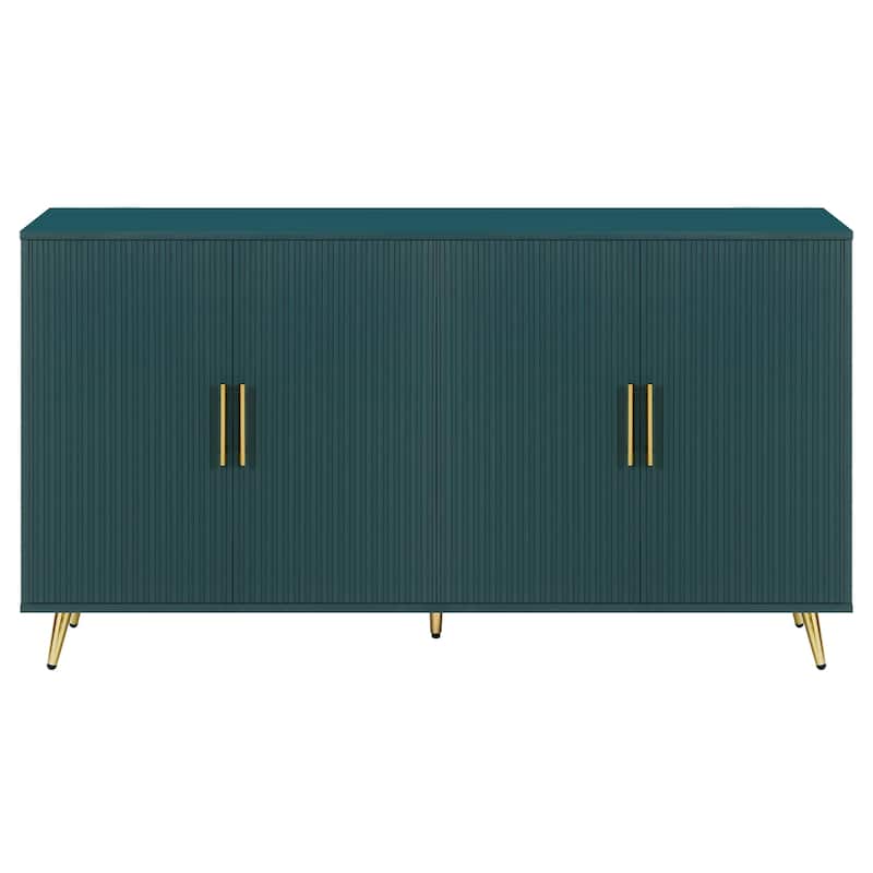 Vintage Wood Sideboard with Adjustable Shelves