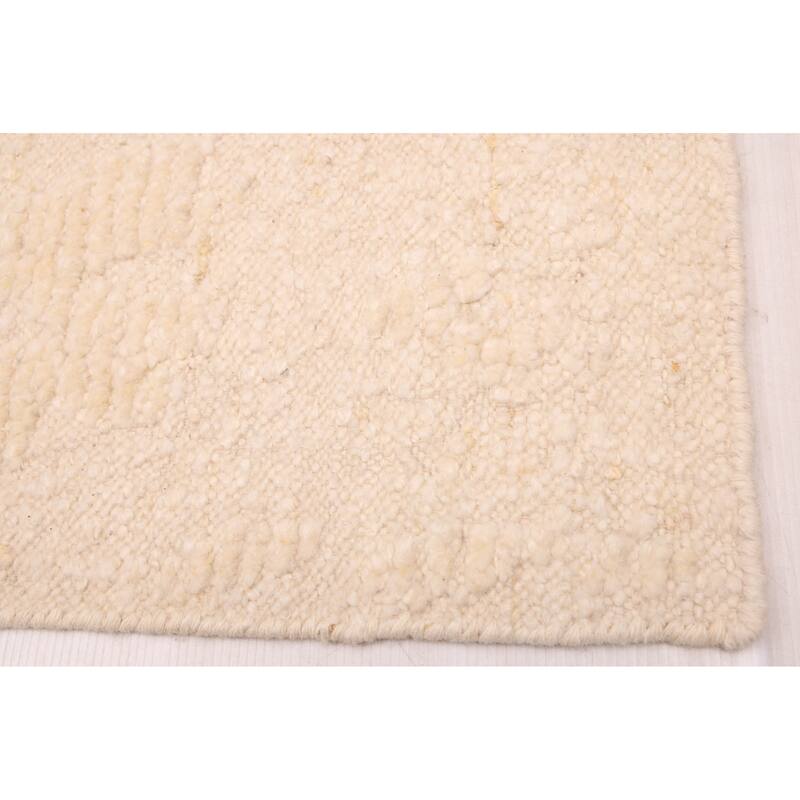 ECARPETGALLERY Hand-knotted Looma Cream Wool Rug - 8'0 x 10'1