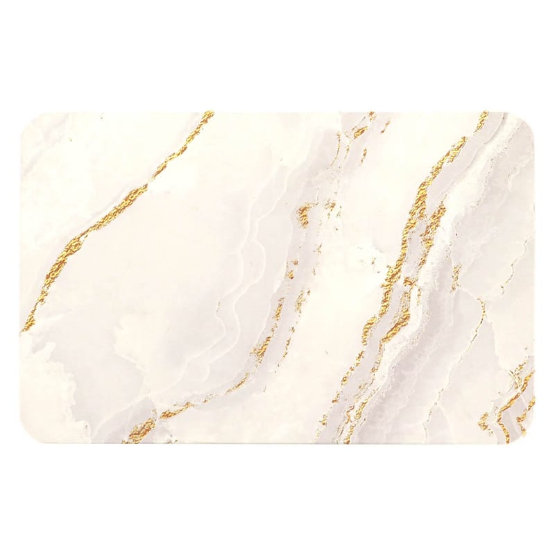 Stone Natural Diatomite Bath Mat Ultra-Absorbent Quick-Dry - MARBLE