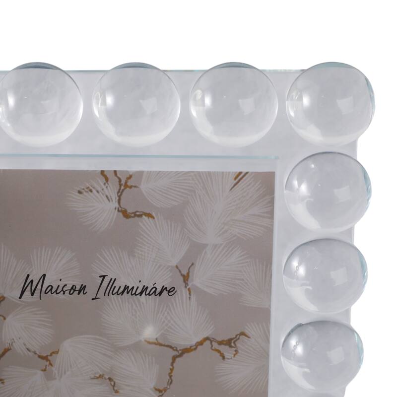 Crystal Decorative Photo Frame with Glam Spherical Border Design