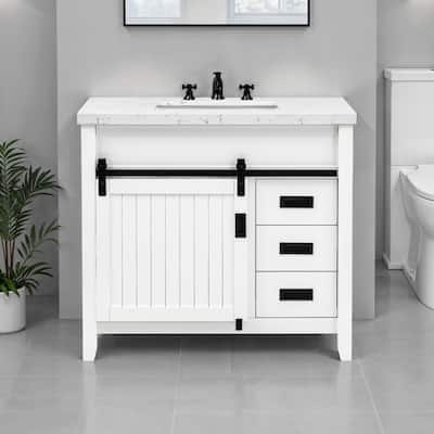 37'' Hanford Bathroom Vanity with Engineered Stone Top