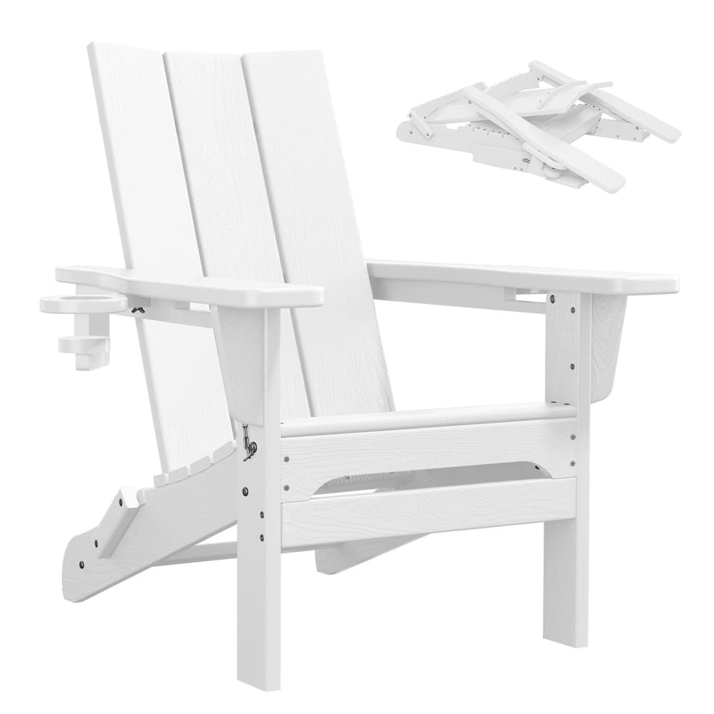 HDPE Modern All weather Adirondack Chairs with Cup-holders