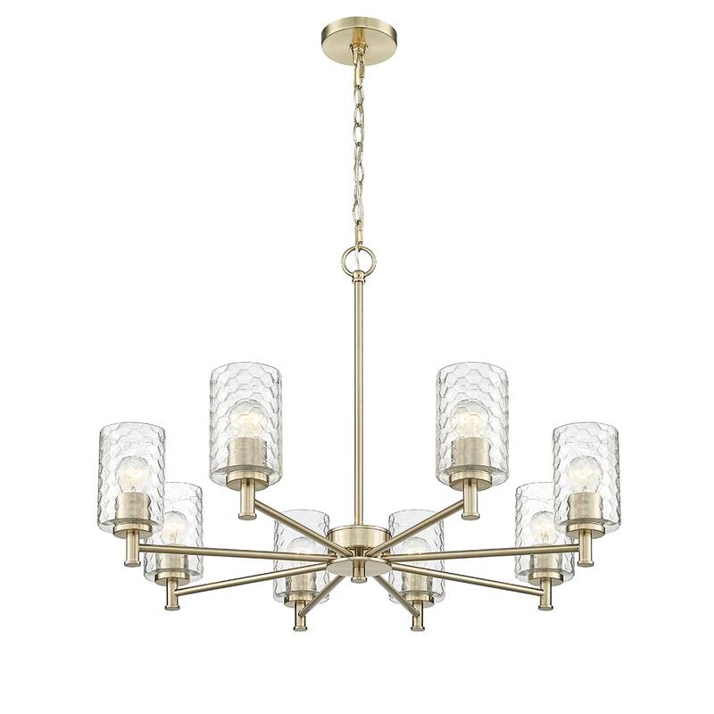 Millennium Lighting Ashli 3 Light Chandelier with Clear Honeycomb Glass Shades