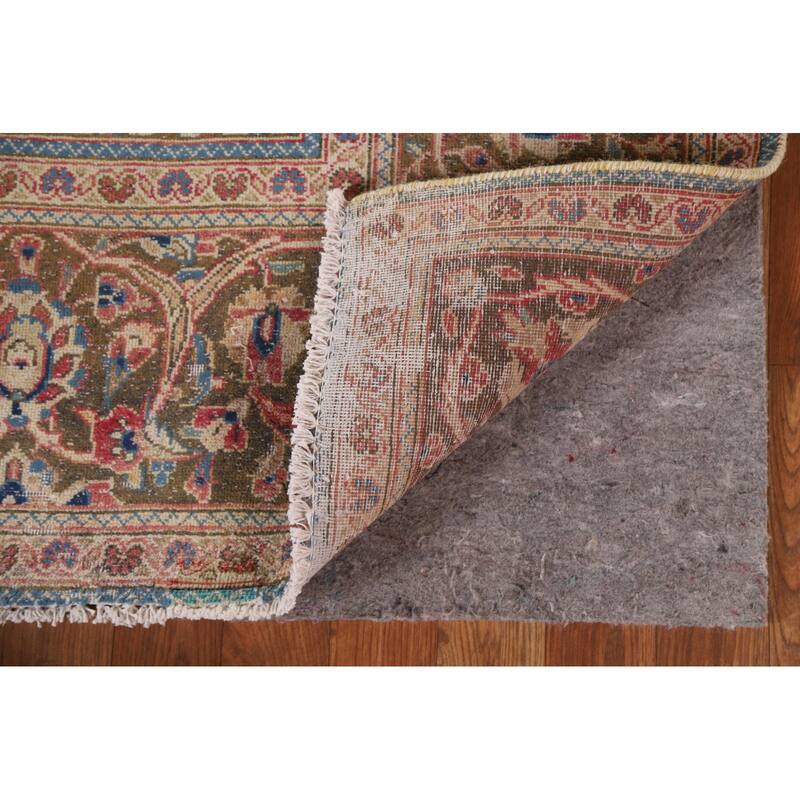 Hand Knotted Oriental 100% Wool Carpet Traditional Floral Red Kashan Area Rug - 10' 2'' X 6' 6''