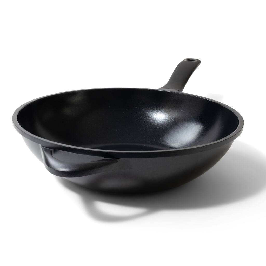Alva Energy Ceramic Nonstick Wok, Non-Toxic Stir-Fry Pan - 12"