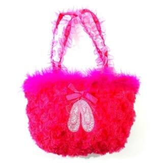Pink Handbags For Less S Hot Pink Ruffle Straps Faux Fur Ballet Shoes Velvet Purse One Size