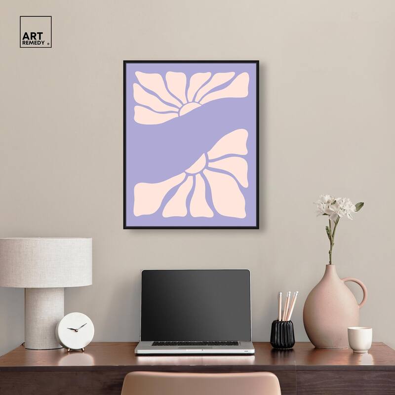 Split in two Flower Canvas by Art Remedy