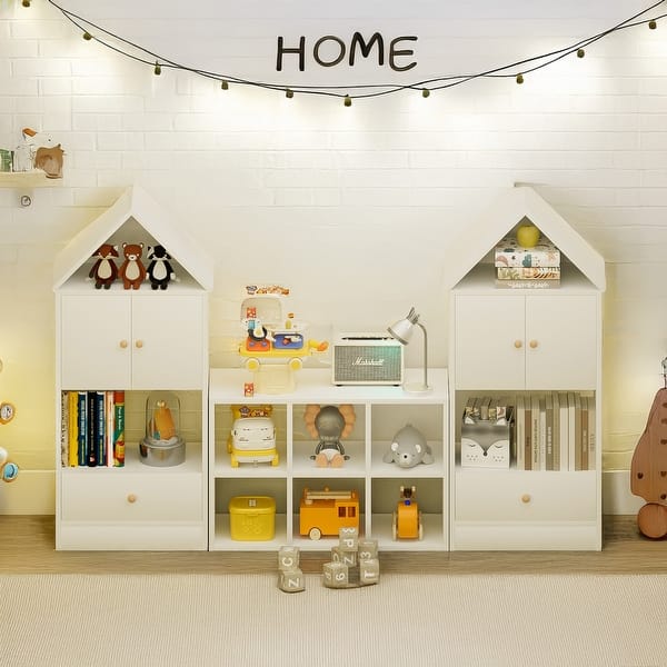 slide 2 of 24, Versatile Kids Bookshelf White