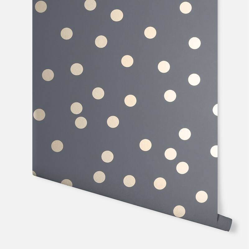 Arthouse Priscella Charcoal Polka Dot Wallpaper