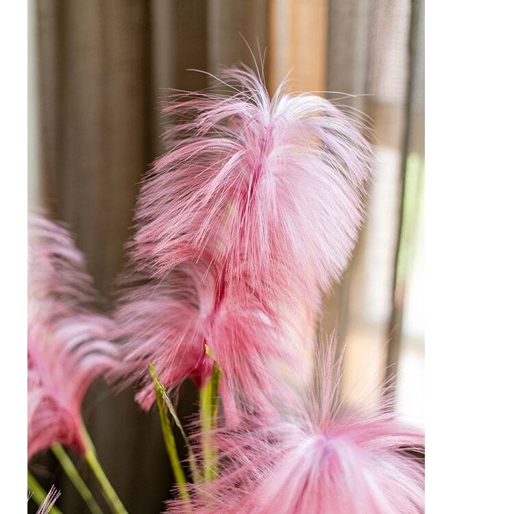 RusticReach Artificial Pink Reed Grass Stem 45" Tall - [A]-One Stem