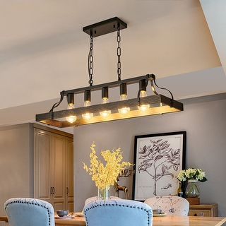 YANSUN 1-Light Pendant Light with 14-Inch Flared Cone Shade