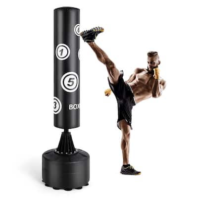 Freestanding Punching Bag with Stand Stand Kickboxing Bag for Home Office Gym