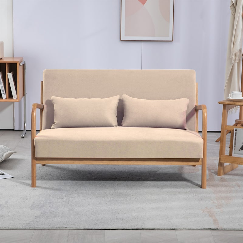 Mid-Century Modern Accent Sofa - Beige