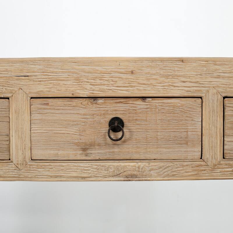 Artissance 70" Long Capri 4 drawers Sideboard Weathered Natural Pinewood Solid Top