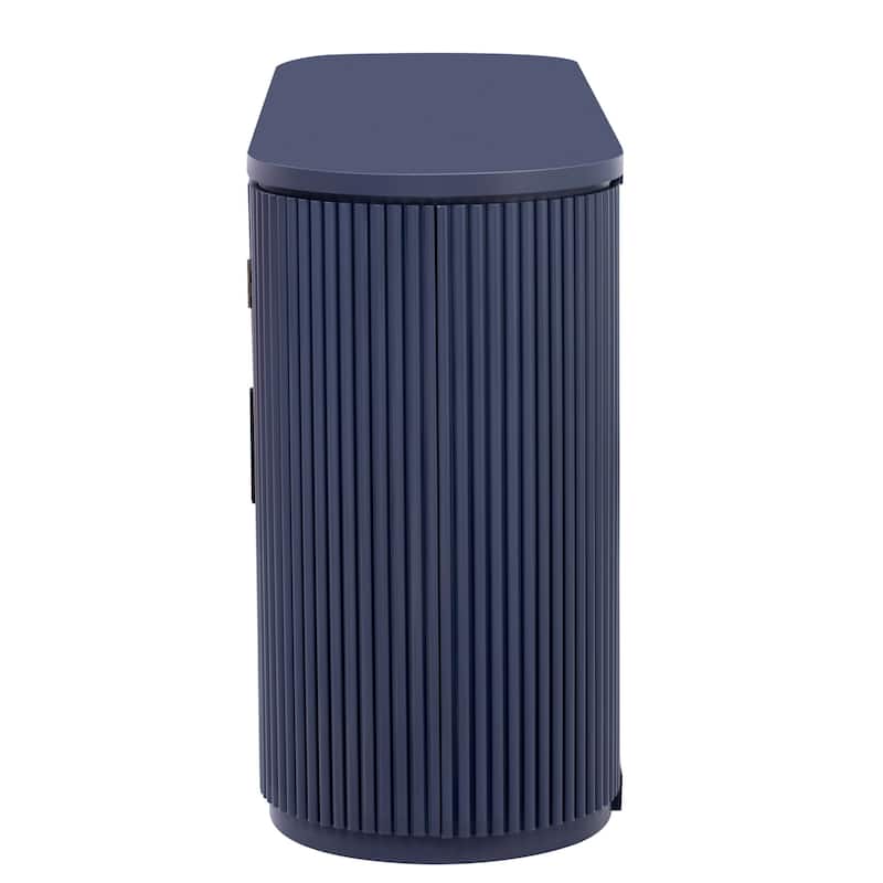 Vertical Striped Door Storage Cabinet