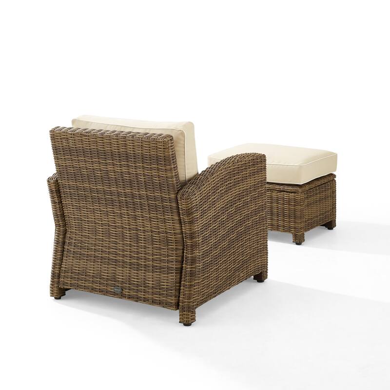 Crosley Bradenton 2Pc Outdoor Wicker Chair Set - 30.5 "W x 61 "D x 32.5 "H
