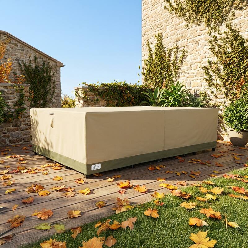 Aoodor Heavy Duty Outdoor Rectangular Furniture Set Cover