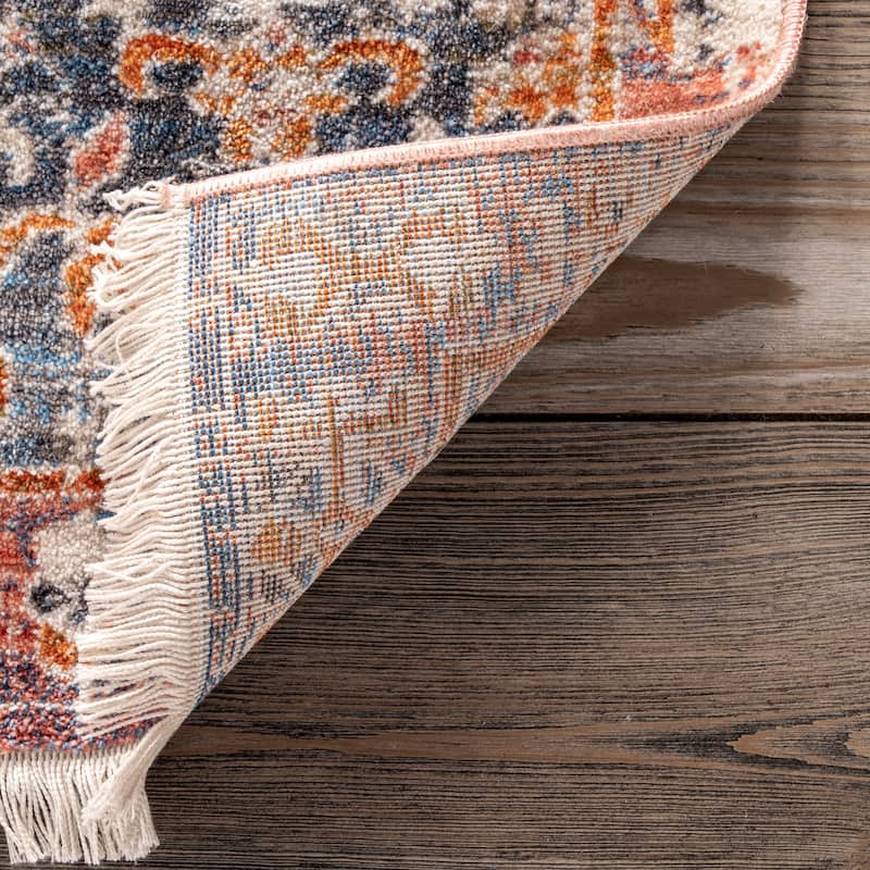 Nuloom Farley Medallion Fringe Area Rug