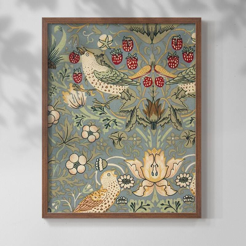 Vintage Abstract Print CLXXIX -Framed Print - 11x14 - Walnut