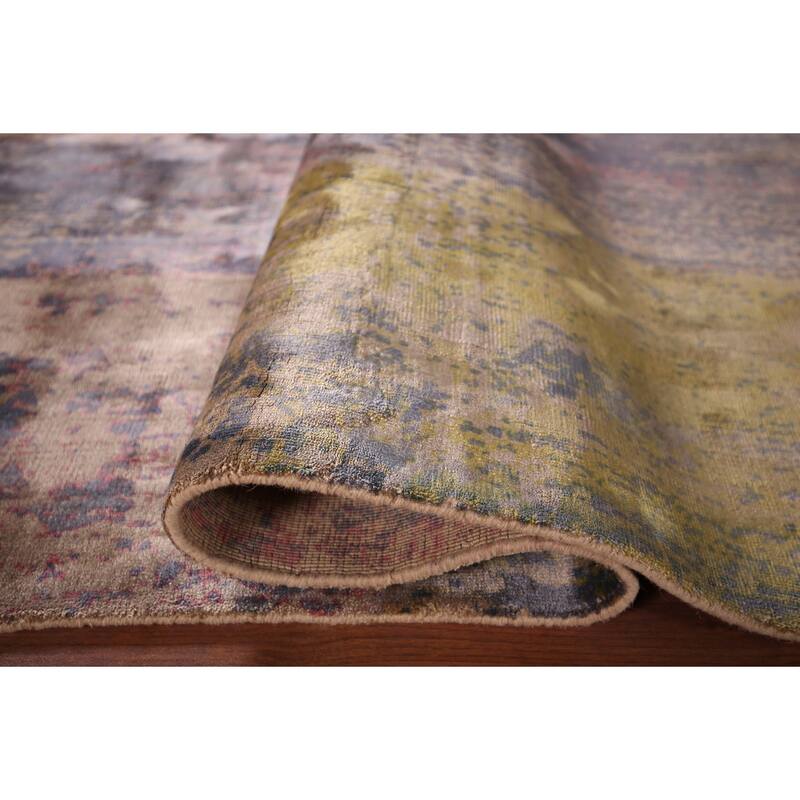 Abstract Modern Area Rug Handmade Wool Carpet - 5'5" X 7'9"