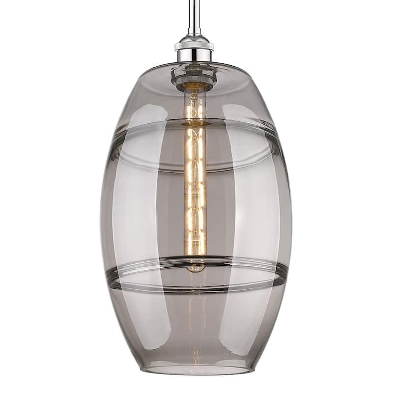 Innovations Lighting 616-1S 18 10 Vaz Pendant Vaz 10" Wide Mini - Polished Chrome / Light Smoke