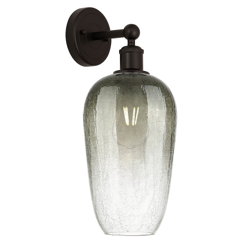 Innovations Lighting 616-1W-18-7 Brookhaven Flute Sconce Brookhaven - Oil Rubbed Bronze / Slate