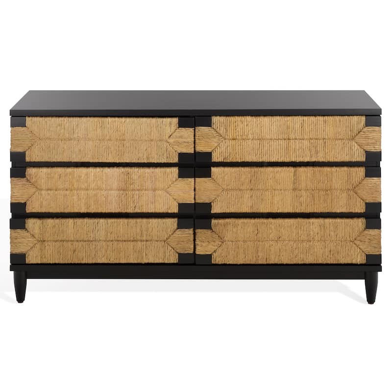 SAFAVIEH Couture Roseanne Banana Stem Dresser - Black/Natural
