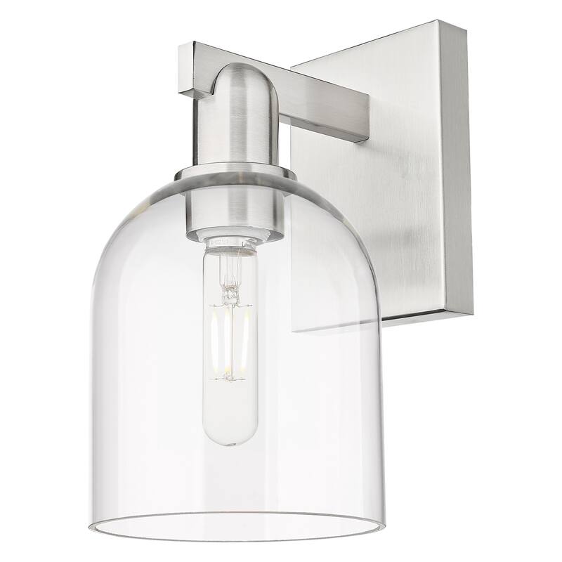 Innovations Lighting 716-1W-12-6 Bella Sconce Bella 12" Tall Wall - Brushed Satin Nickel / Clear