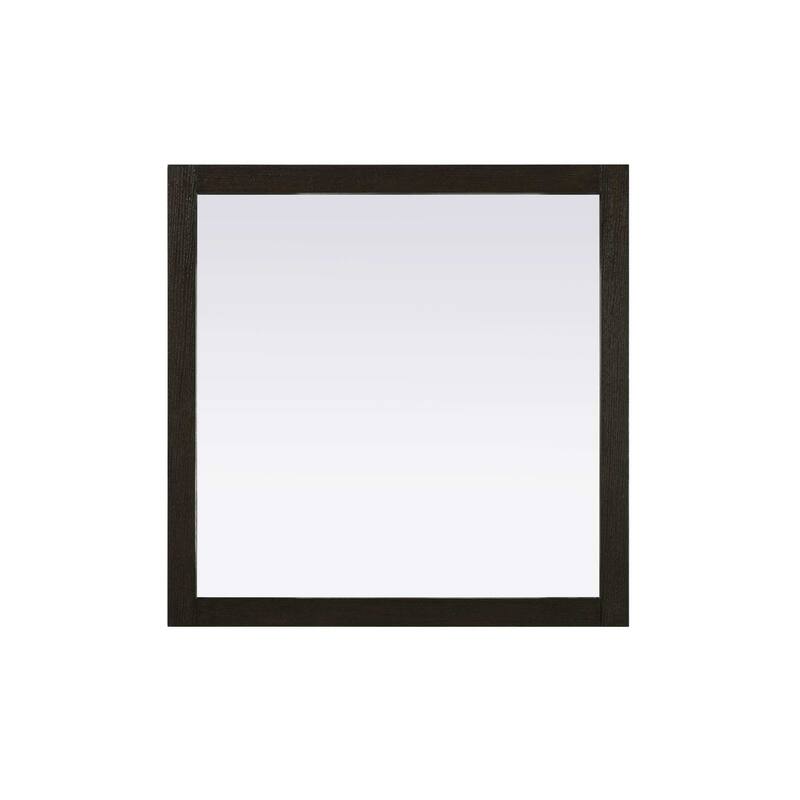 Solene Wooden Square Mirror 36 x 36 - 36" x 36" - Chocolate Oak